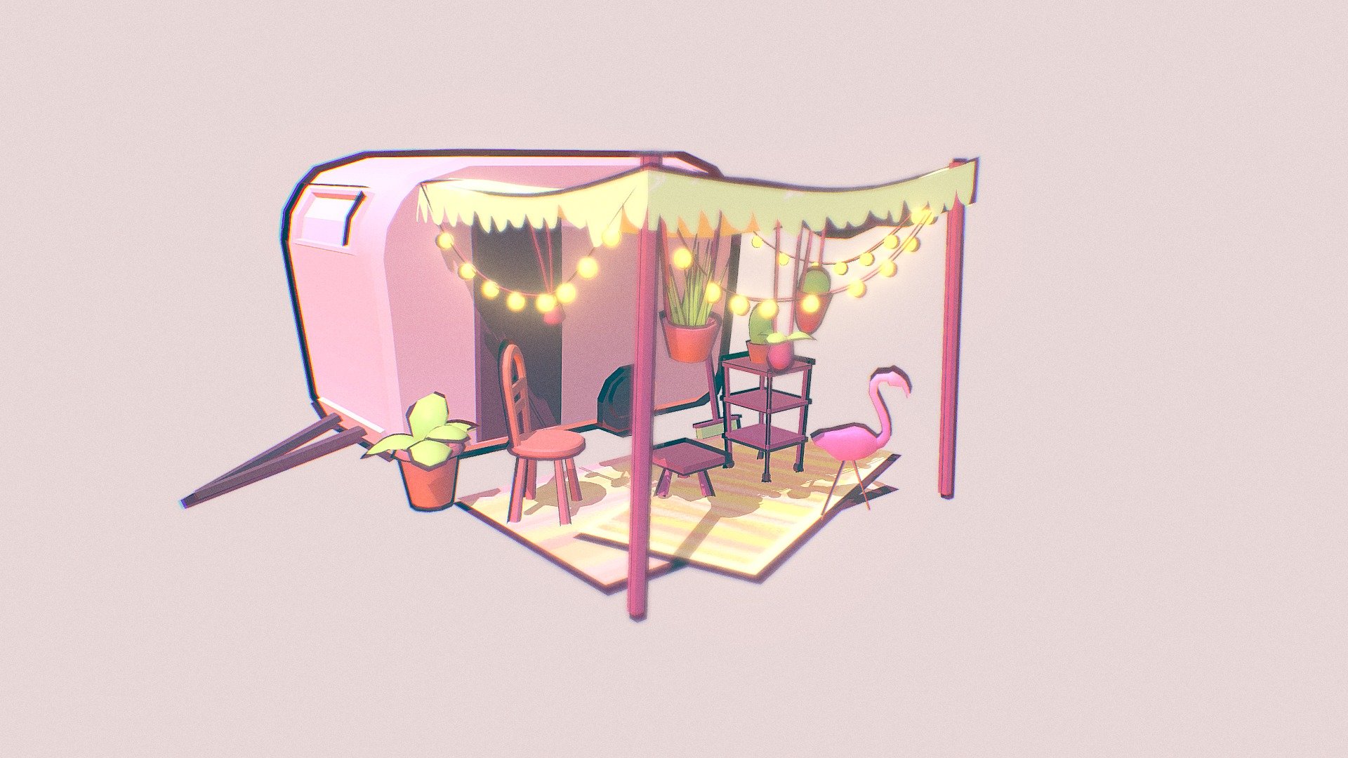 Low Poly Camper :) - Low Poly Camper - Download Free 3D model by Suushimi✨ (@Suushimi) 3d model