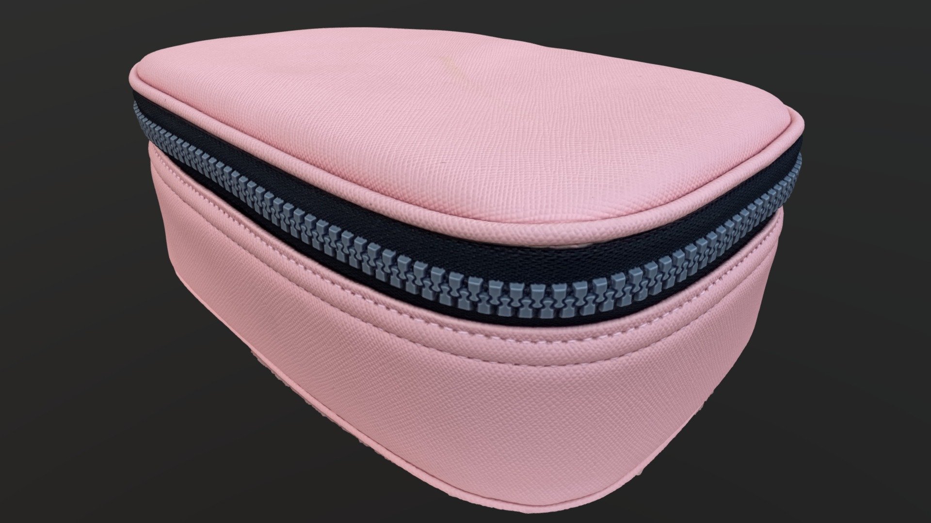 A pink case for storing school supplies, captured with RealityScan photogrammetry software 3d model