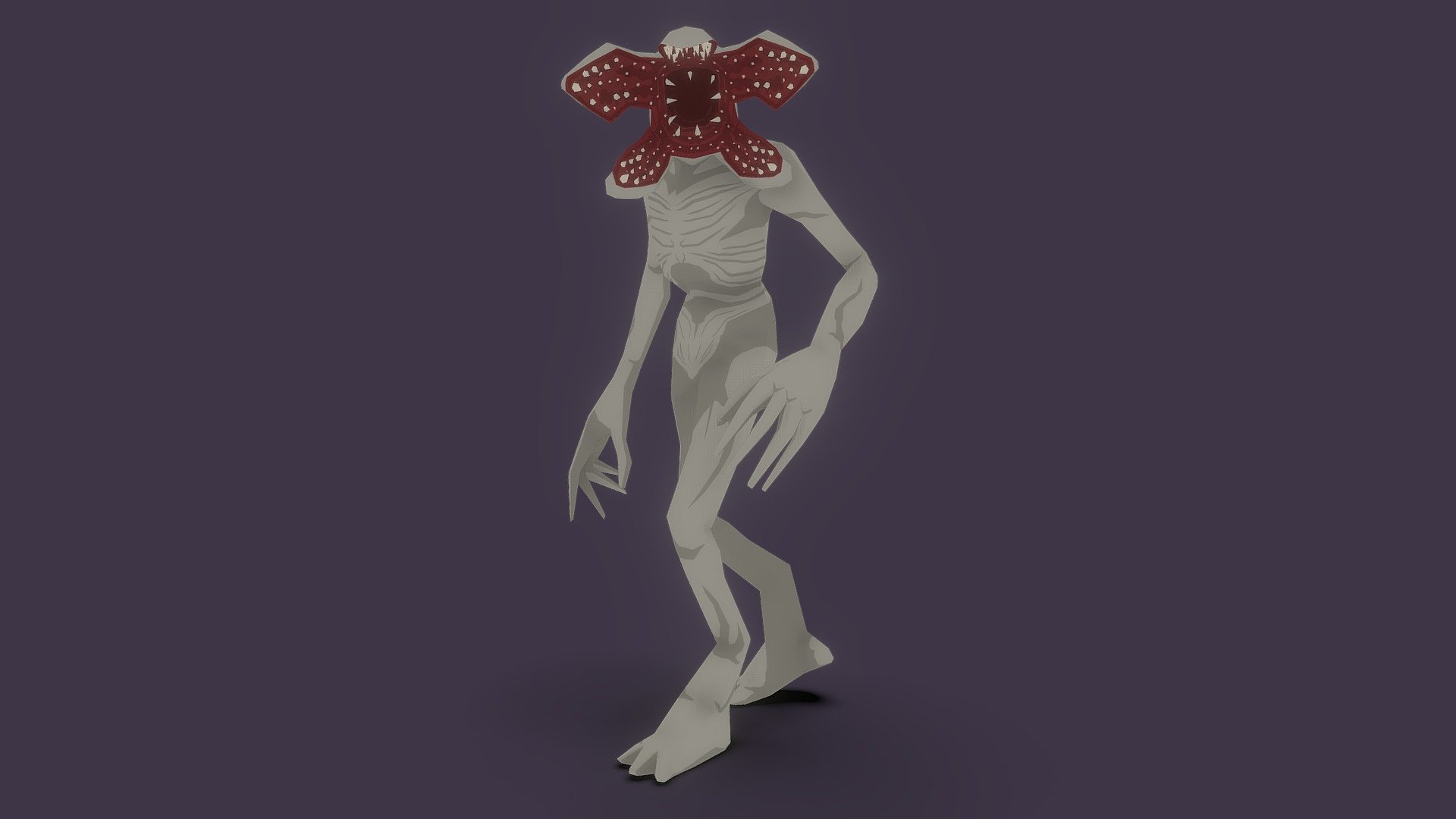 Low poly character based on the Demogorgon from season 1 of Stranger Things I'm slowly getting through them all 3d model