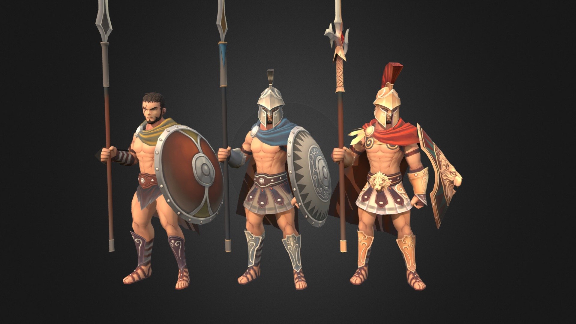 3D Character - Gladiator - 3D model by Hit (@sihalee74) 3d model