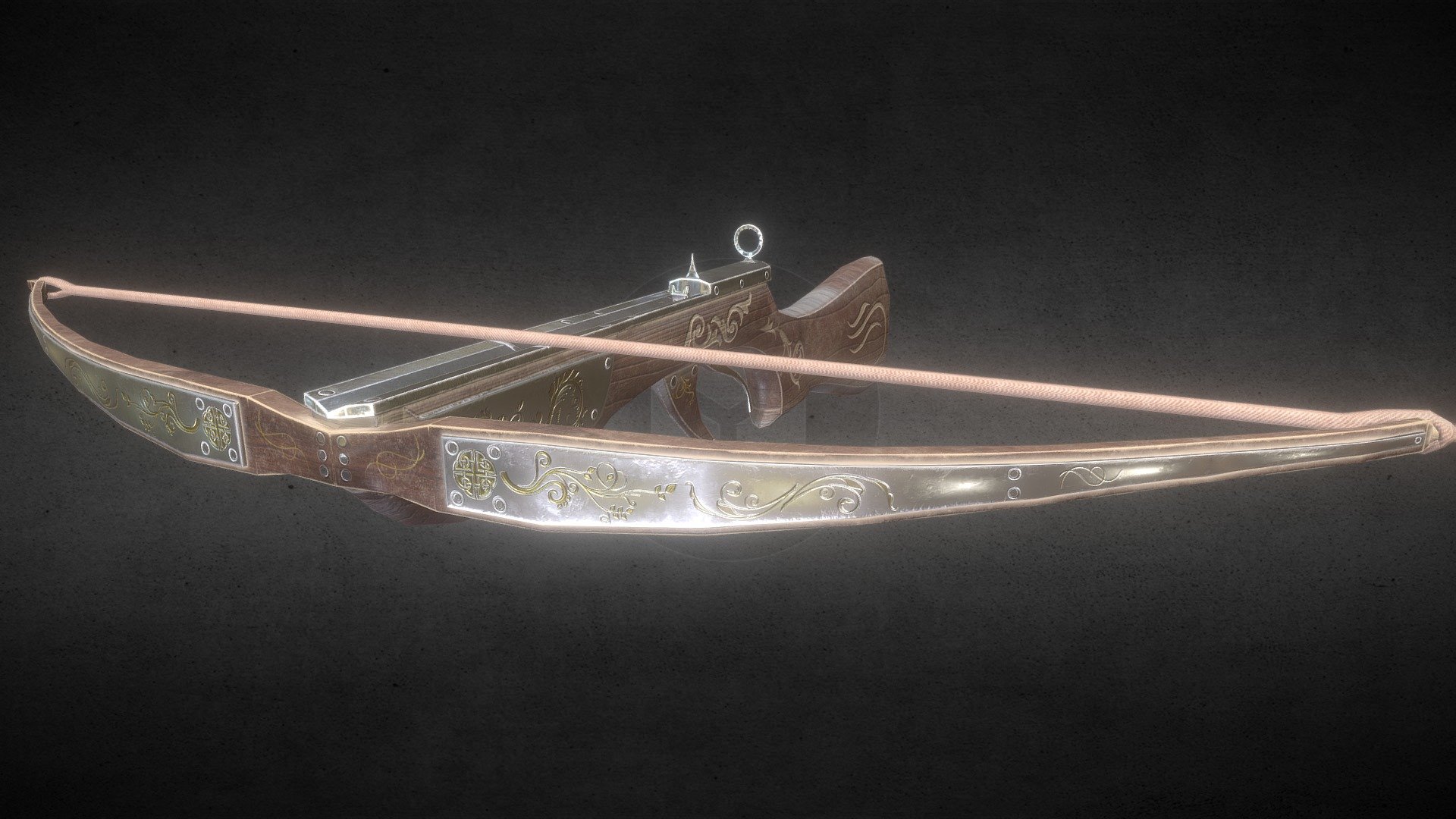 A quick medieval/fantasy crossbow made for fun and a bit of practice 3d model
