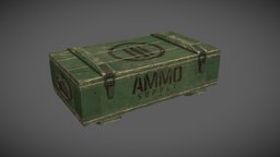 Army Supply Box army, ammo, supply, old, box, wood