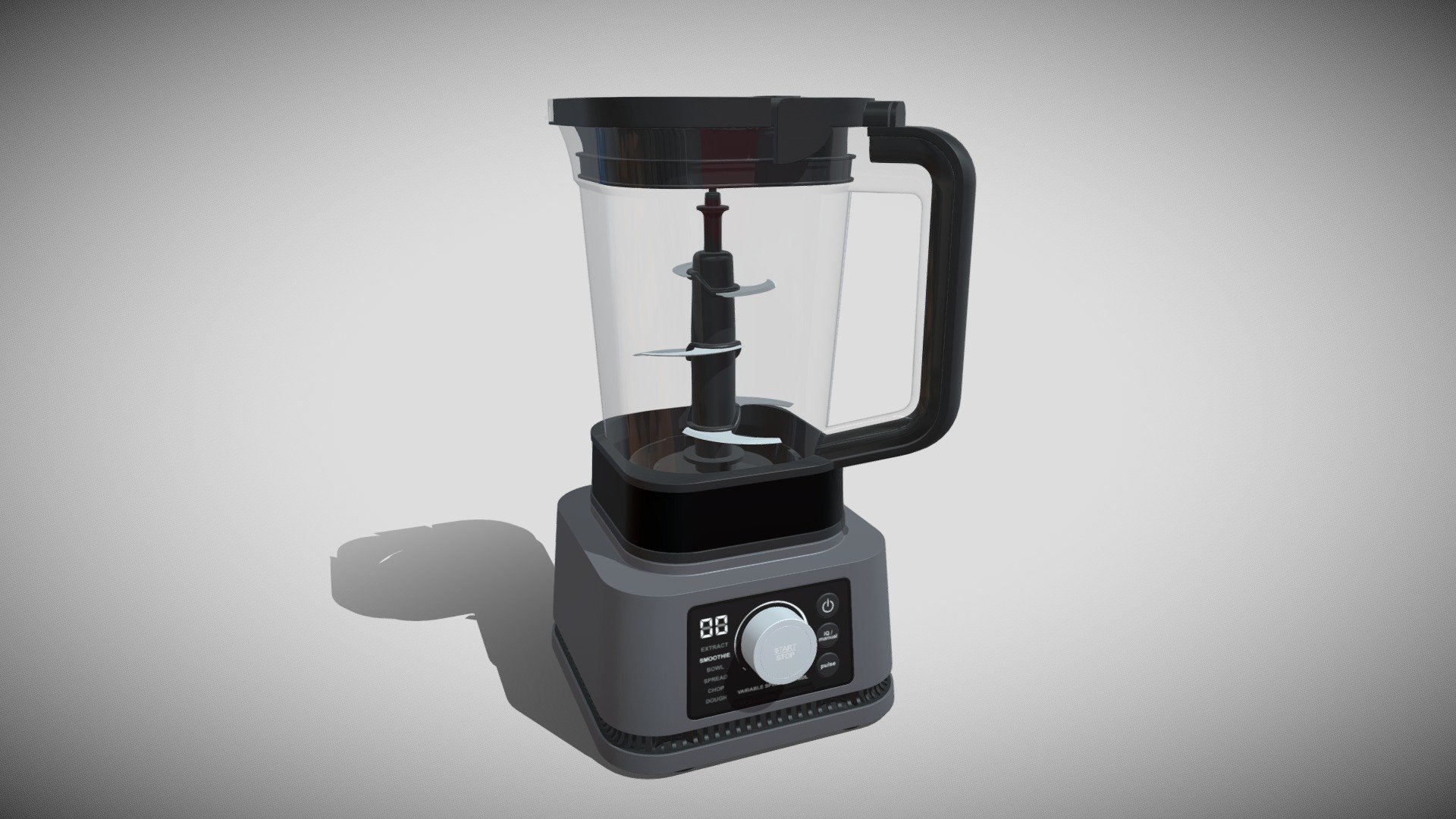 Detailed model of a Ninja Foodi Power Blender And Processor, modeled in Cinema 4D.The model was created using approximate real world dimensions.

The model has 74,581 polys and 74,845 vertices.

An additional file has been provided containing the original Cinema 4D project file, textures and other 3d export files such as 3ds, fbx and obj 3d model