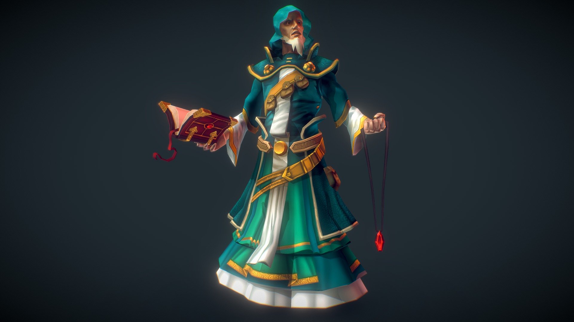 Leoric the mage of descent the board game by Fantasy Flight Games.

**© 2019 Fantasy Flight Publishing, Inc. ** - Fantasy Flight Games - Leoric - 3D model by BitGem 3d model