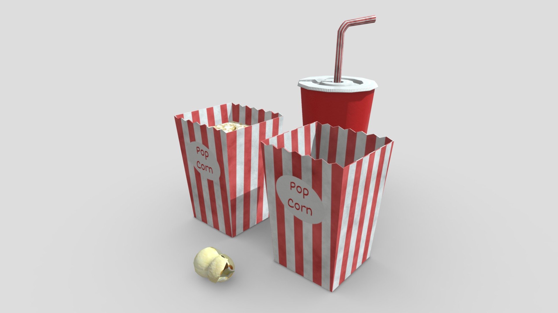 Cinema Snack props I made for a Cinema Project 3d model