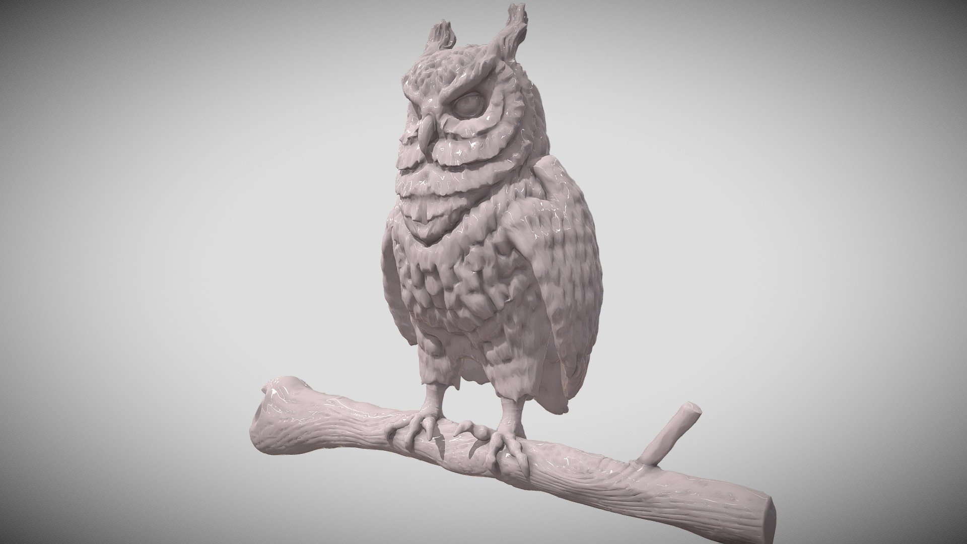 Owl decimated sculpt - Owl Sculpt - Download Free 3D model by Horizon (@codlikehorizon) 3d model