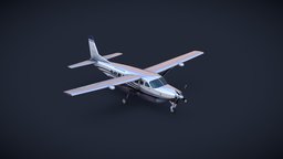 Cessna 208 Caravan Low-poly VR PBR