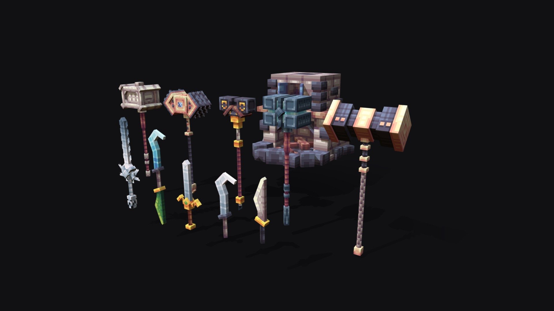 Set of weapons - 3D model by Epic-Creators 3d model