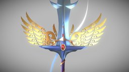 Winged Sword wings, fantasyweapon, weapon, sword, fantasy, concept, magic