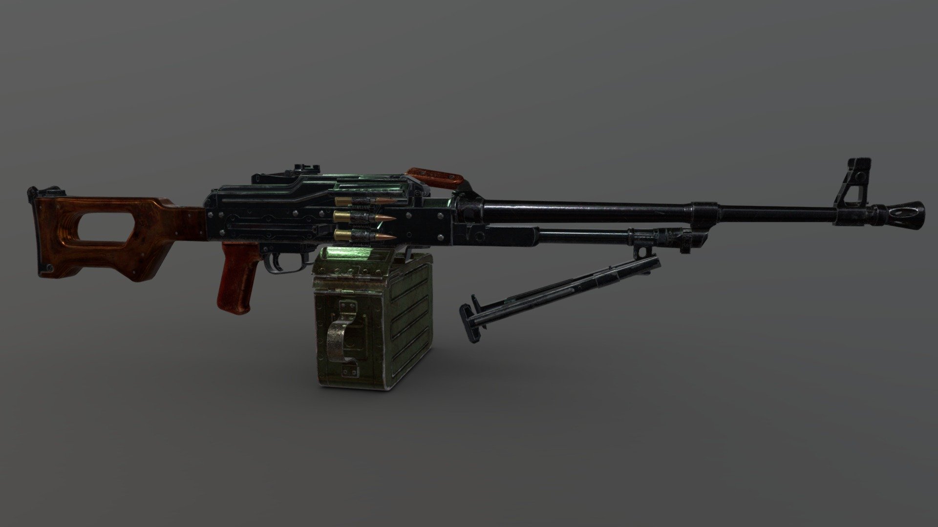 INS2] PK Machine Gun - INS2] PK Machine Gun - 3D model by bachiri87 3d model