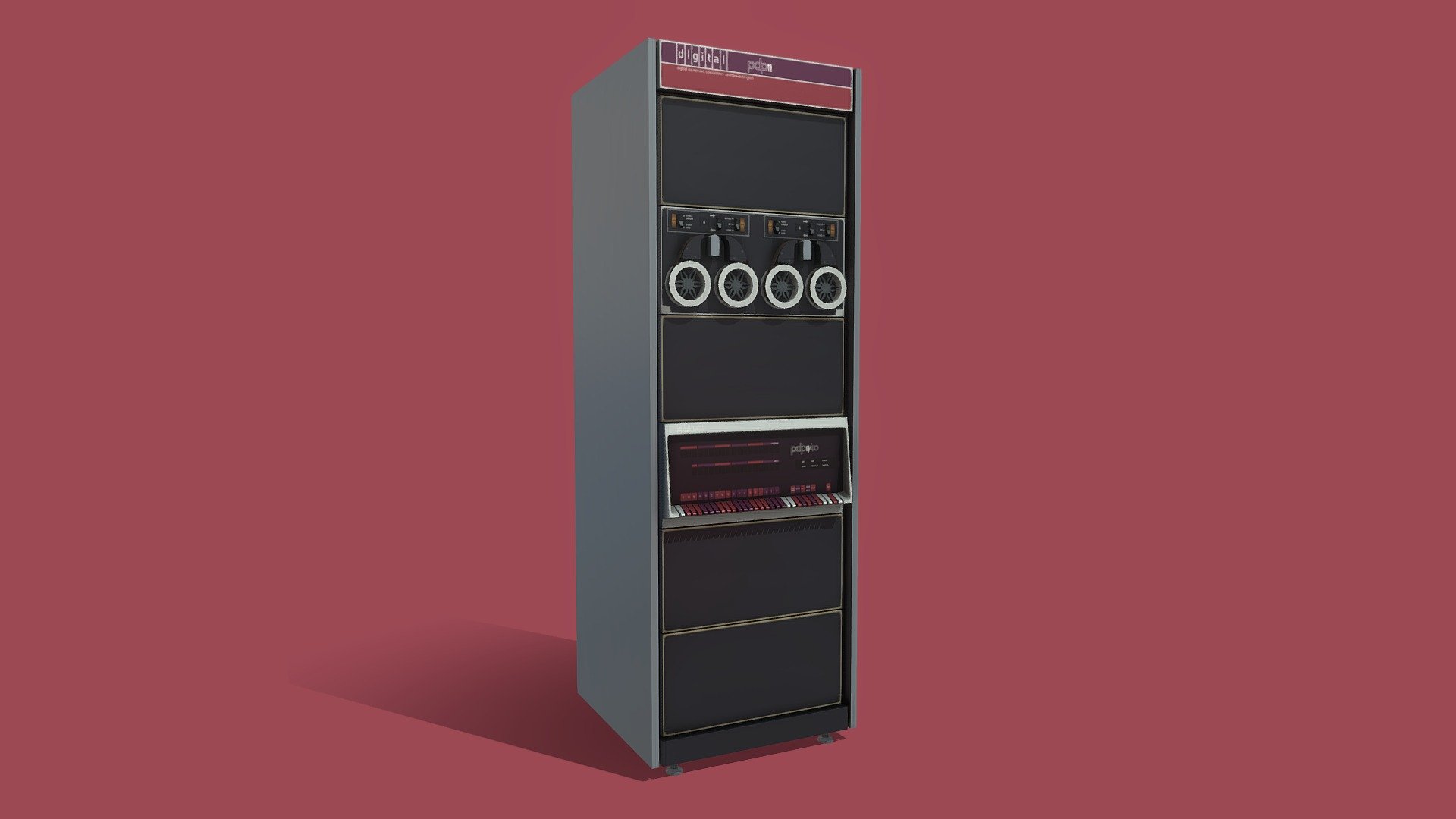digital equipment corporation's programmed data processor model 11 - DEC PDP-11 - Download Free 3D model by maxdragonn (@maxdragon) 3d model