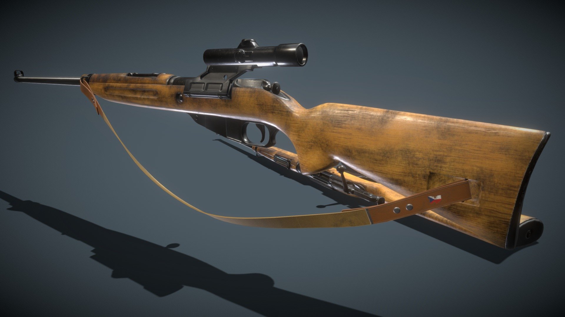 The vz.54 sniper rifle is a Czechoslovakian modification of the Soviet Mosin-Nagant rifles. It was designed by Otakar Galaš and produced in late 50s.

Polycount




37 559 triangles

19 776 faces

Textures




2k textures

png

3 texture sets

basecolor, metalness, roughness, ambient occlusion and normal map

Other info




blend file version 2.93 +
 - vz.54 sniper rifle - Download Free 3D model by Michal Cavrnoch (@MichalCavrnoch) 3d model