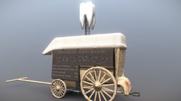 Victorian Dentist Cart victorian, bloody, wagon, creepy, cart, hunt, dentist, substancepainter, substance