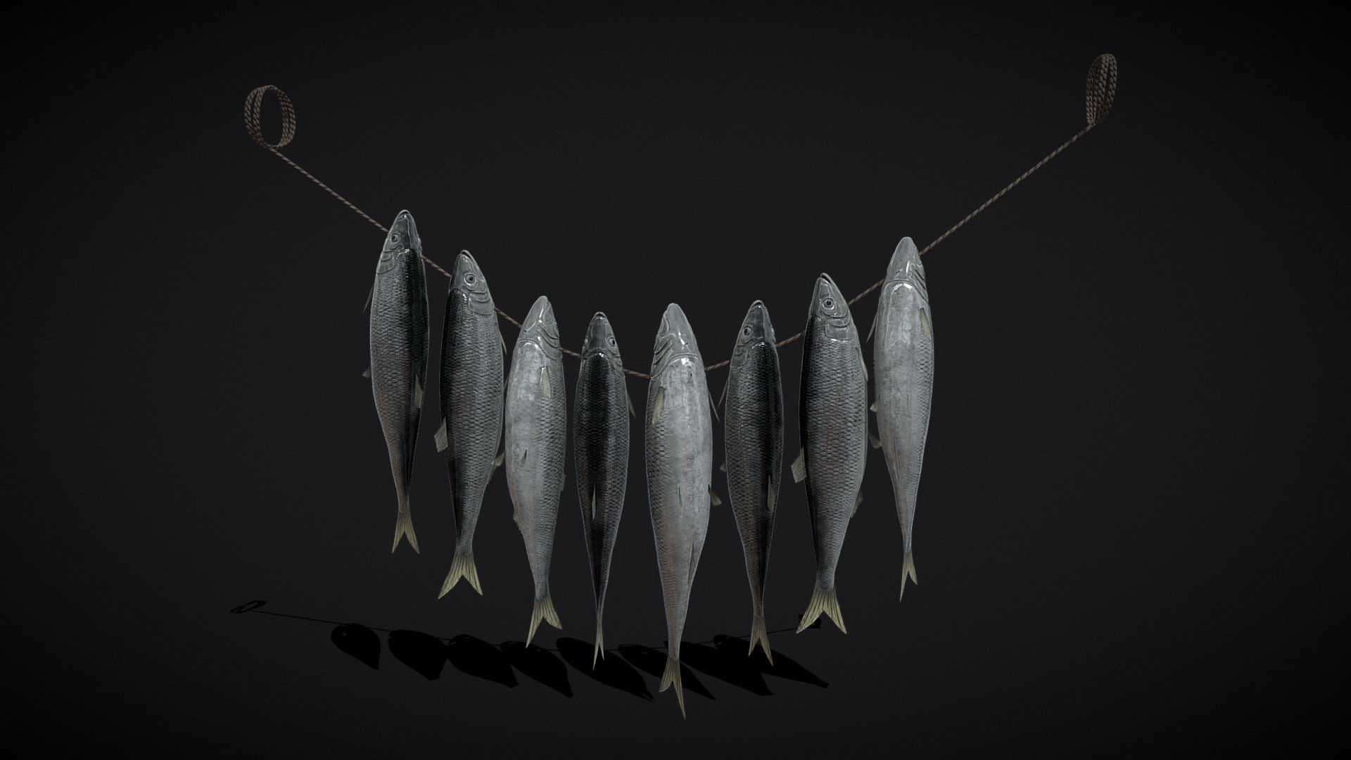 Hanging Herring Fish 
VR / AR / Low-poly
PBR approved
Geometry Polygon mesh
Polygons 35,148
Vertices 35,072
Textures 4K PNG
Materials 1 - Hanging Herring Fish - Buy Royalty Free 3D model by GetDeadEntertainment 3d model