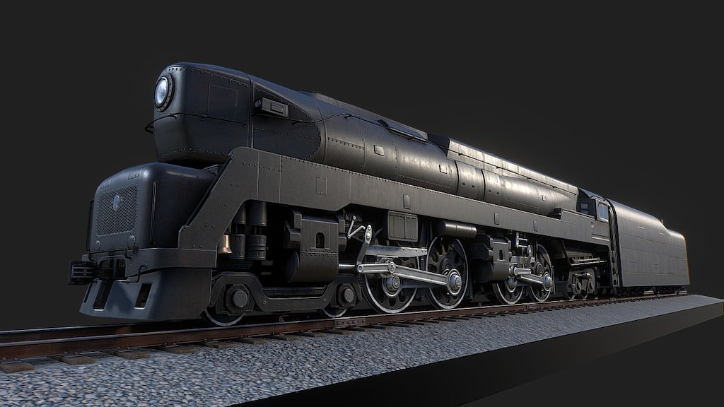 Model for game is based on real locomotive: 

PRR T1 (prototype).

http://www.obsdiecastplanes.com/images/2230.jpg

https://en.wikipedia.org/wiki/PRR_T1

52k polygones. 5 pixels per centimeter.

For Pathologic game

http://www.pathologic-game.com/index.php?language=en

by Ice-Pick Lodge

http://ice-pick.com/en/ - Pathologic (2017). PRR T1 steam locomotive - 3D model by goldengrifon 3d model