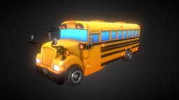 Cartoon Bus school, vehicles, bus, yellow, cartoons, schoolbus, cartoonstyle, cartoon, vehicle