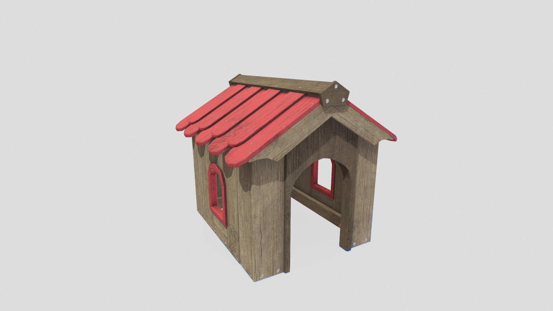 doghouse modeled in maya 2021 in low poly and high poly, textures in adobe substance painter. unique material with textures and open UVs, easy modification of colors and materials - Dog House - Buy Royalty Free 3D model by Anderson Baboza (@anderson.barbozaa) 3d model