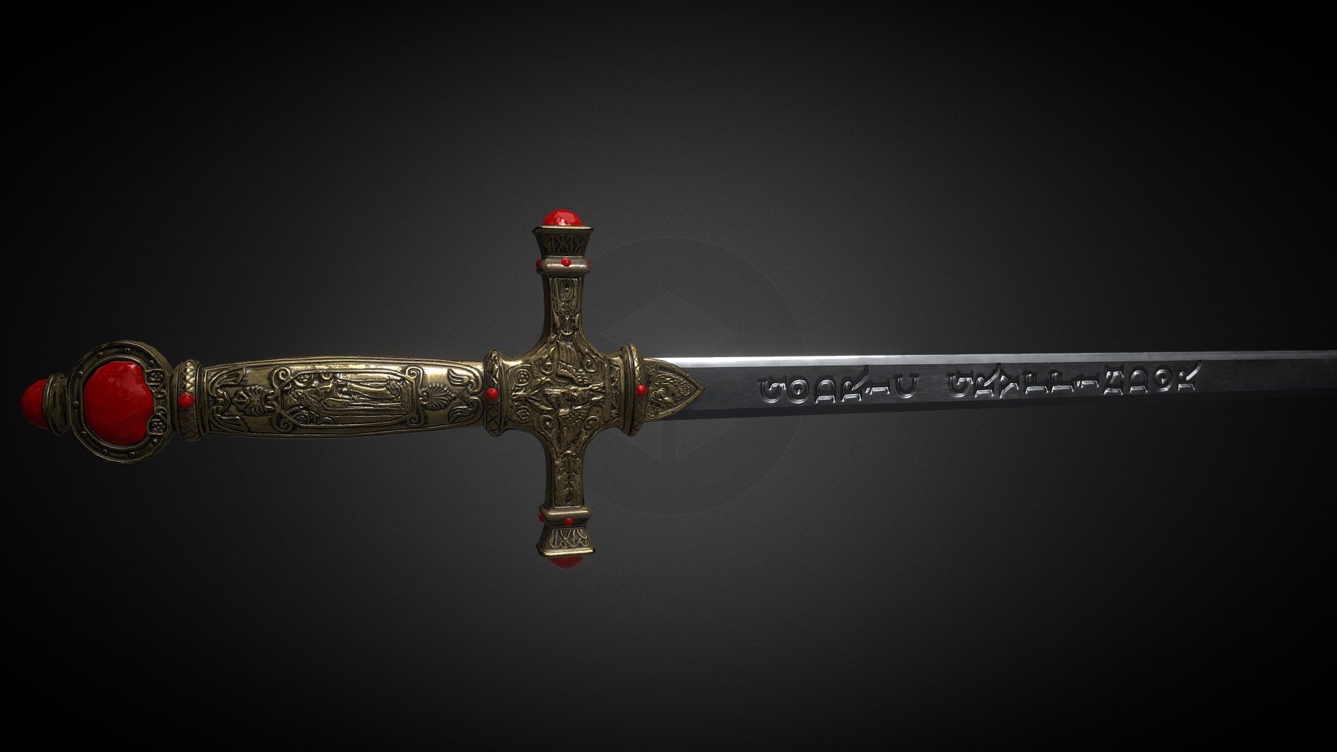 Final asset I made for my GoldenAxe art test for University. This shortsowrd I based on the Sword of Gryffindor, using a range of modelling, texturing and sculpting techniques 3d model