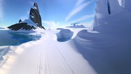 Immersing into Antarcticas Ice Realm winter, ice, augmentedreality, snow, mountain, collection, virtualreality, water, 360-degree-panorama, lowpoly, model, gameasset, environment, rendering