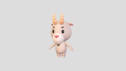 Character166 Goat goat, toon, little, baby, sheep, toy, grey, mascot, mammal, horn, fur, zoo, farm, lamb, character, cartoon, animal