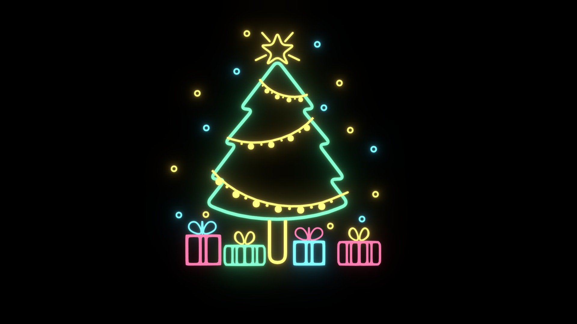 Neon christmas tree. 3December2021 art challenge - Day 12 - Neon christmas tree - Day 12 - Download Free 3D model by patrakeevasveta 3d model