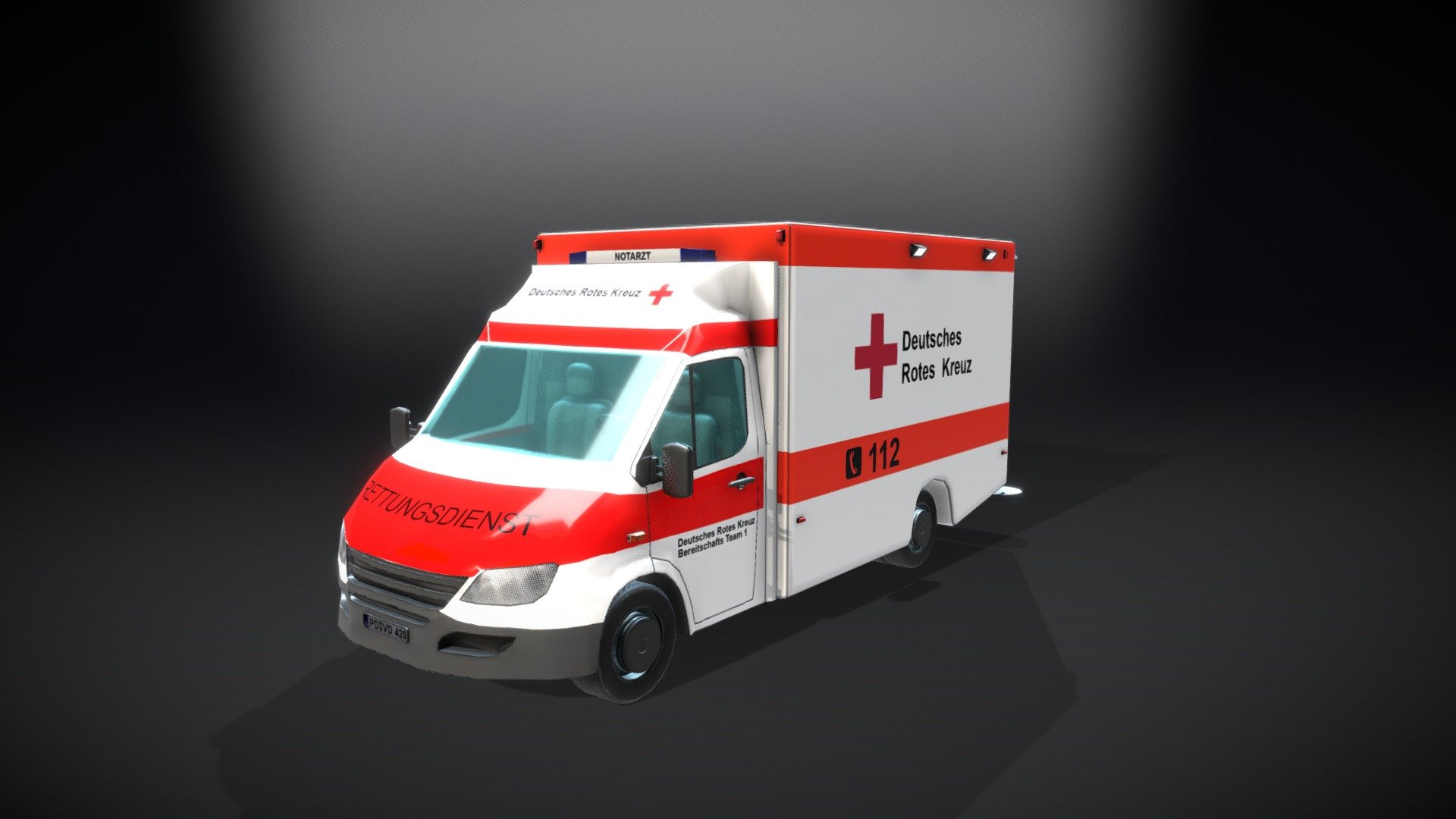 We use this model in our Game: Photonic Distress

Mercedes Sprinter 413
    Rettungswagen
    Krankenwagen

Model by: Spaehling

Website: https://www.grip420.com/

Discord: Follow us on Discord

Facebook Follow us on Facebook - Rettungswagen / Krankenwagen /  Ambulance - Download Free 3D model by GRIP420 3d model