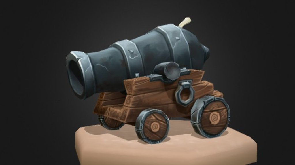 Cannon for a personal project I'm working on! Made in Maya and textured in 3D Coat. Will be used to shoot at cute little Pirates in the nearby future. :D

https://www.artstation.com/artwork/texture-painted-cannon - Hand Painted Cannon - 3D model by Evolvyn 3d model