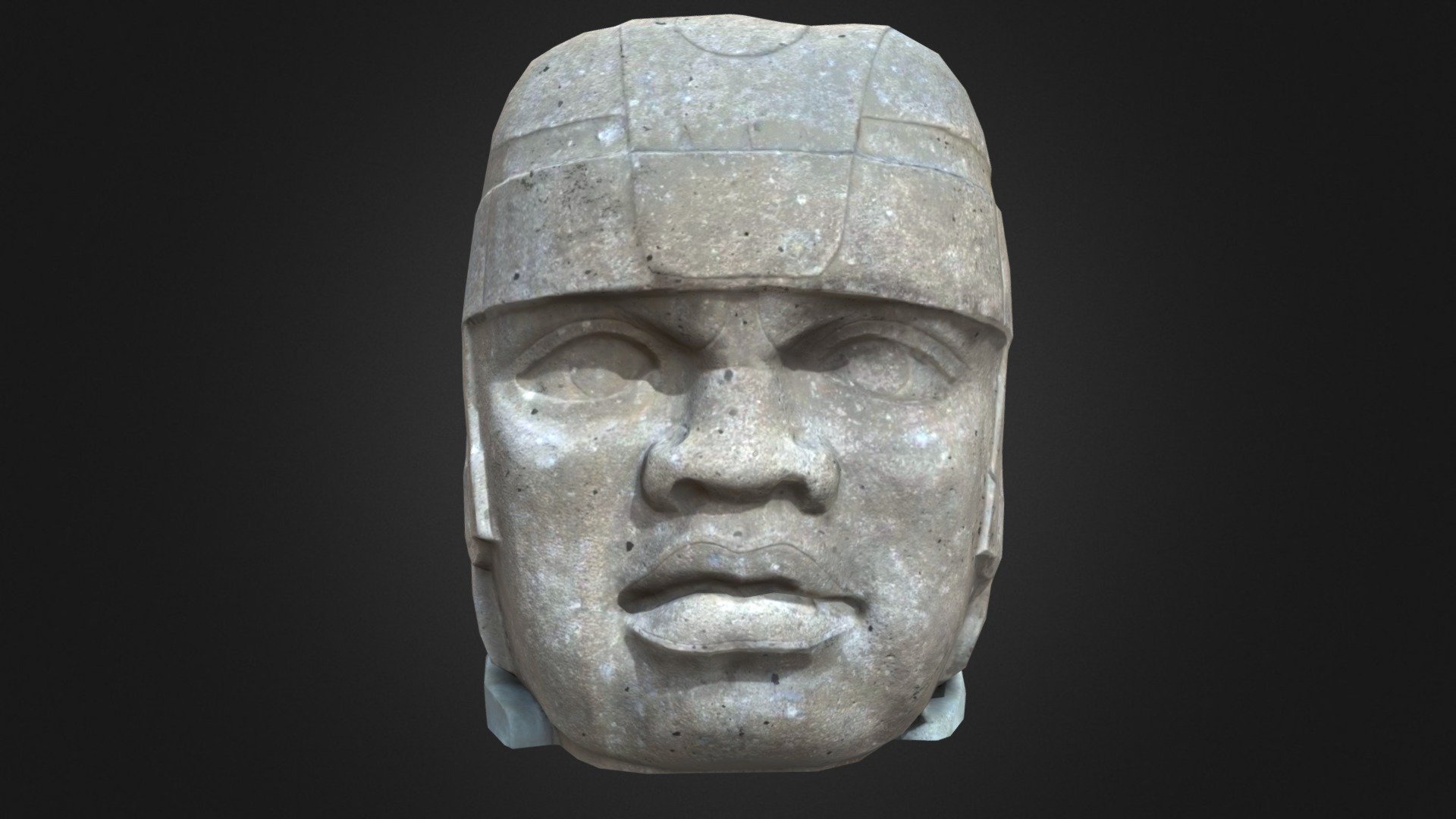 El Rey ~ Giant Olmec Head - 3D model by Valerio Paolucci (@valerpaolux) 3d model