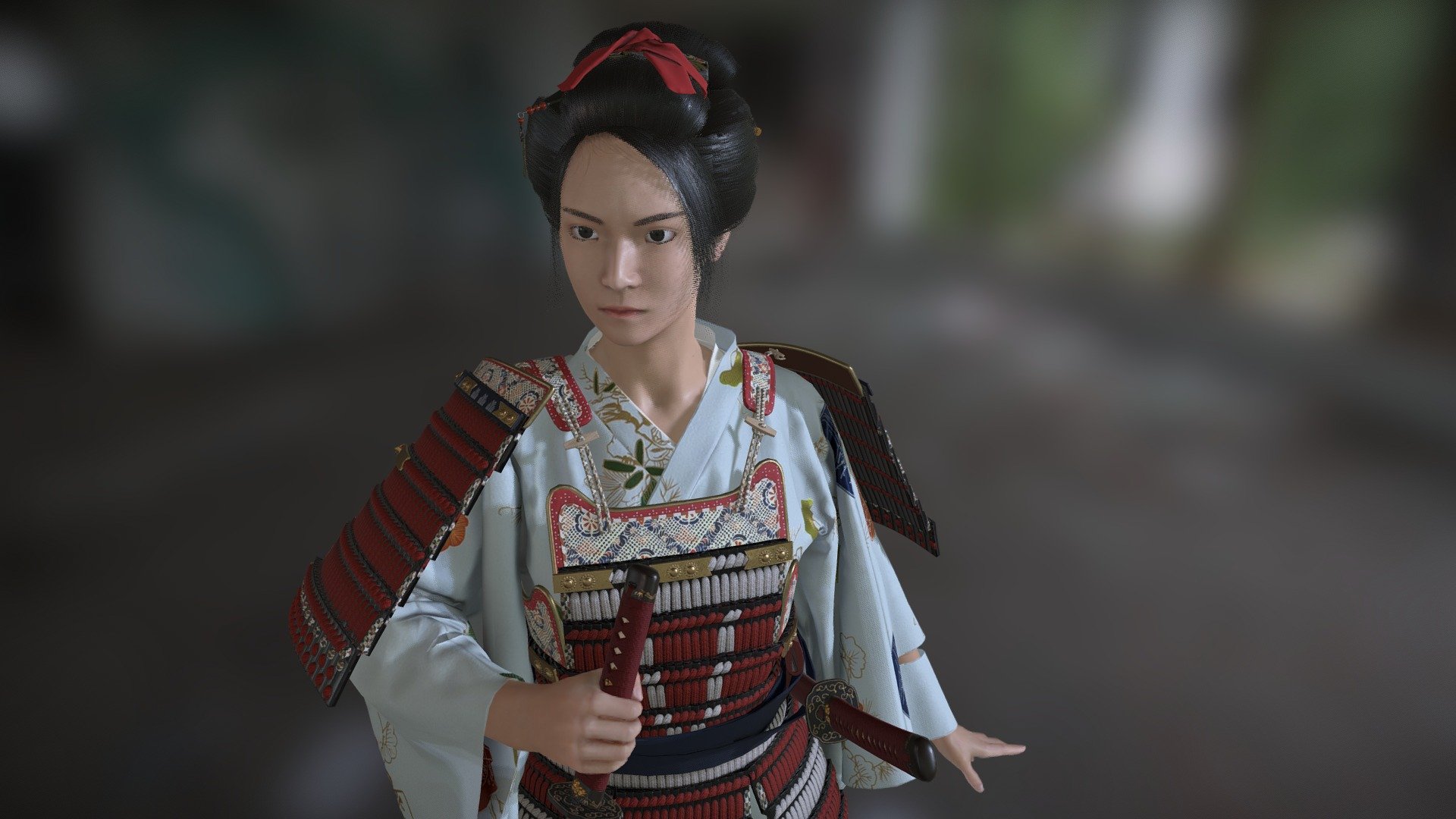 The character I did in Artstation Feudal Japan Game Character challenge, final art showcase. See more at https://www.artstation.com/hanchenyang 3d model