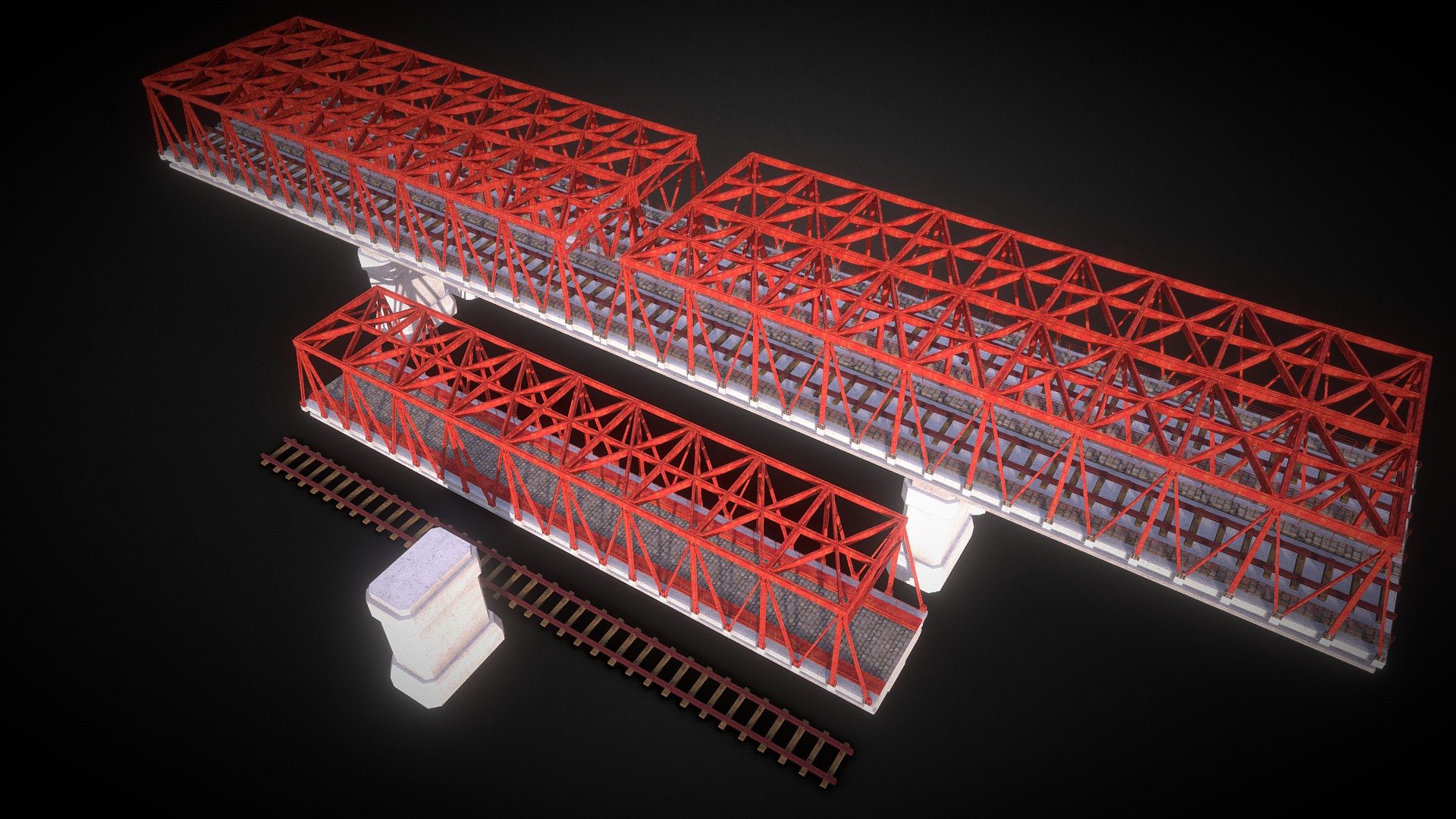 This is a game asset and my first upload in sketchfab. The asset is fit for any game project and level creation. Basic tecture is applied. I think everyone will kile it. :) - Rail Bridge - Buy Royalty Free 3D model by Md Waziullah Apu (@ApuArt) 3d model