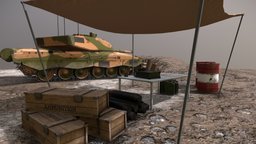 Challenger 2 scene, british, range, diorama, tank, shooting, challenger2, military