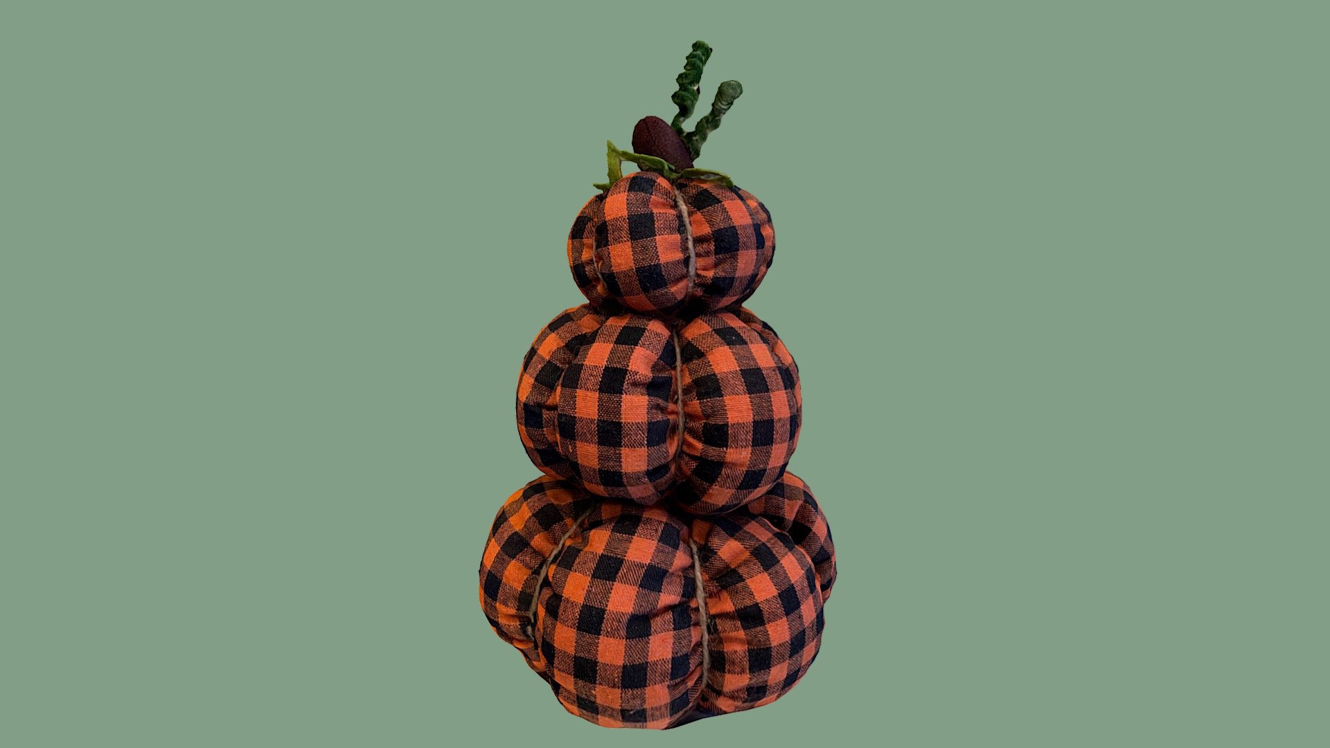A stack of three pumpkin pillows made with flannel fabric 

Created with Polycam - Pumpkin Pillow - Buy Royalty Free 3D model by Studious Studios (@Studious) 3d model