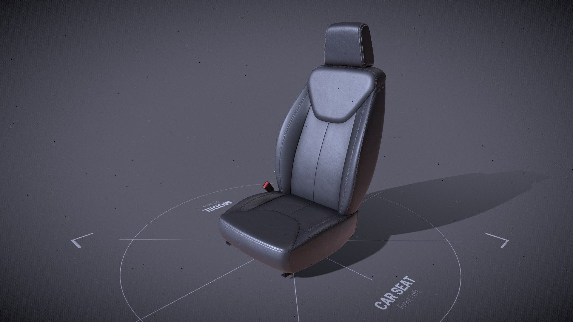 Front car seat. 
Highly detailed 3d model ready for use in any 3D software. Also prepared for 3D print, it is high density closed mesh 3d model