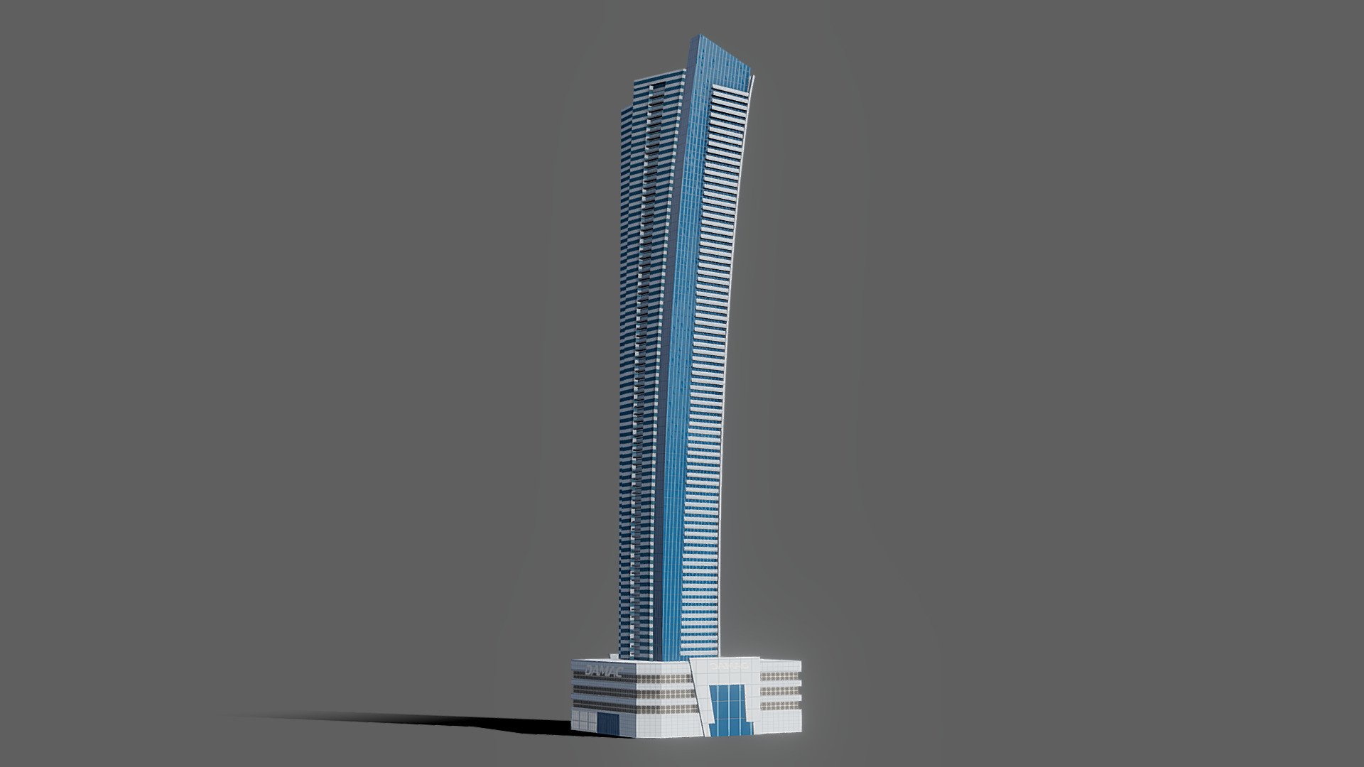 Ocean Heights tower - Dubai marina - Buy Royalty Free 3D model by 1Quad (@1.Quad) 3d model