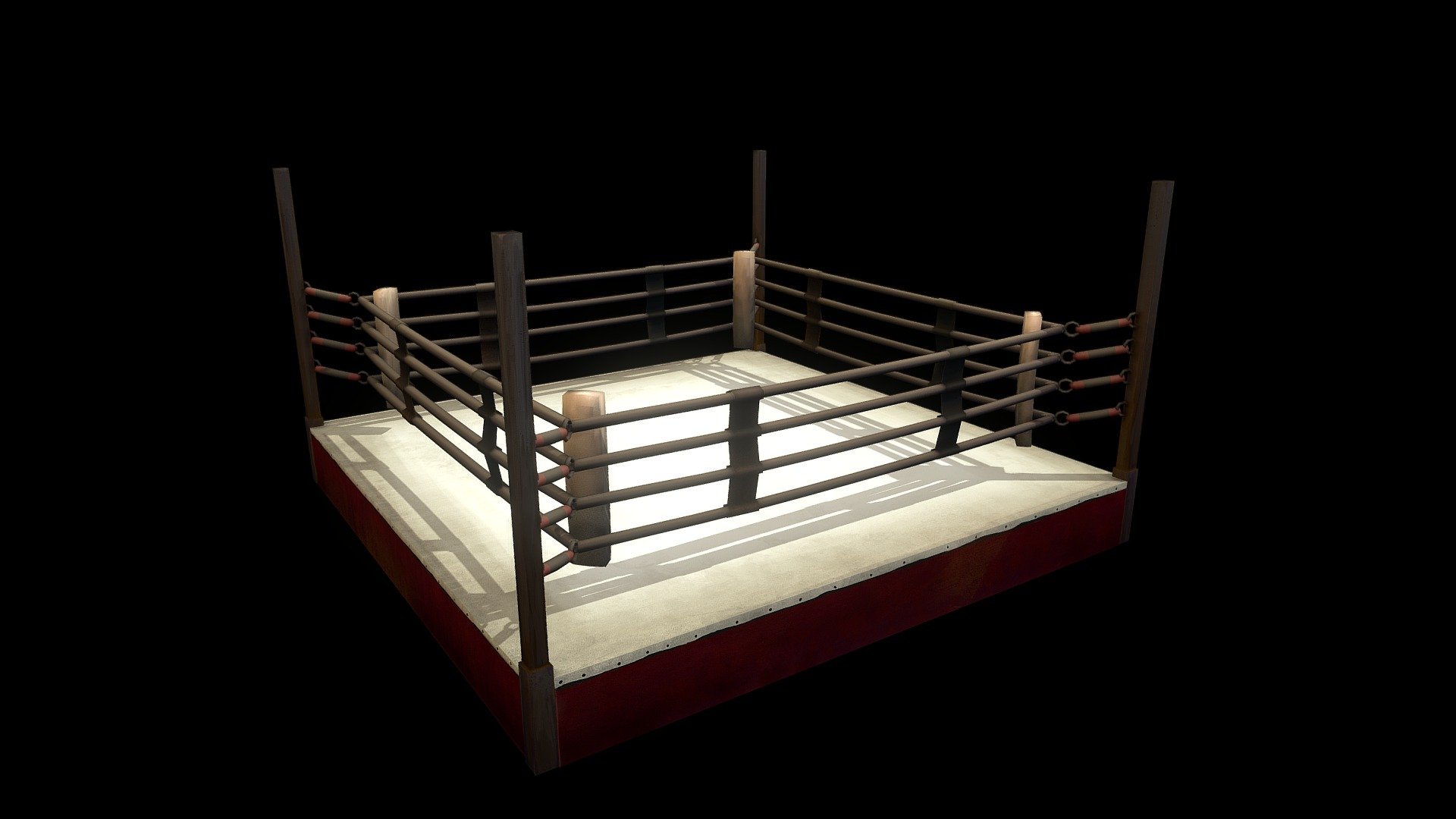 Stylized Boxing Ring modeled in Zbrush, textured in Substance Painter 3d model