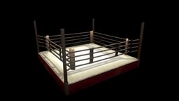 Stylized Boxing Ring boxing, game-asset, substancepainter, lowpoly, stylized, handpainted-lowpoly