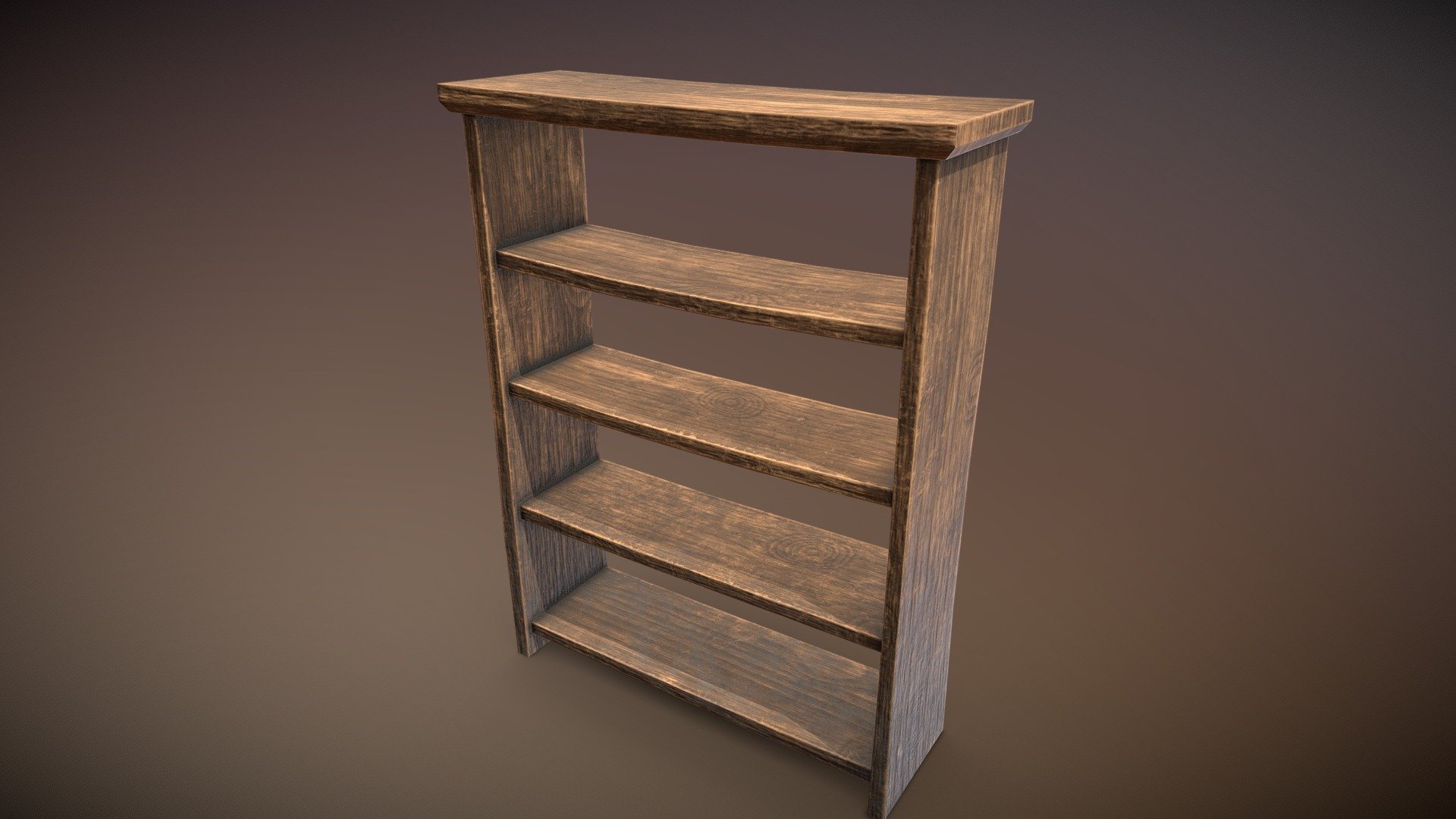 Wooden Bookshelf - Buy Royalty Free 3D model by gedim21 3d model