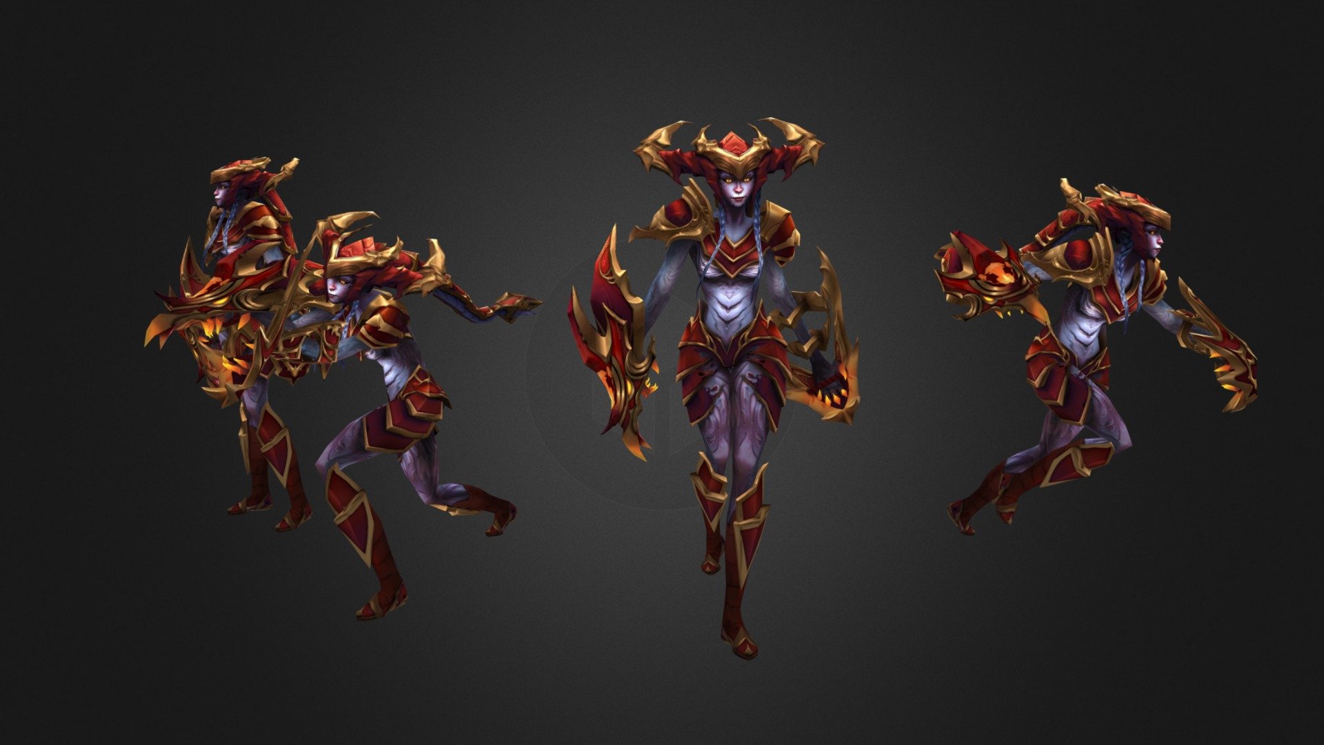 My entry based on shyvana artwork to the Riot game art contest on polycount - Shyvana - Polycount - Riot Game Art Contest 2014 - 3D model by thibaut.granet 3d model