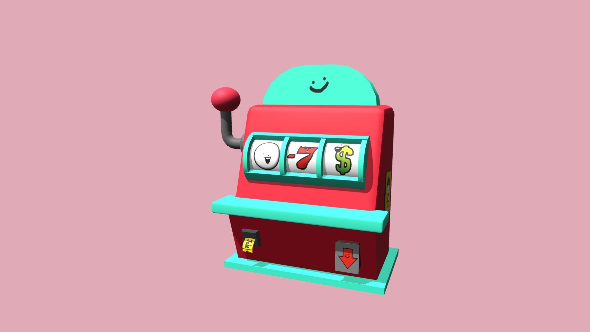 Roll up, roll up, come and see the slot machine with a face! Only takes a collectable to run! - Joke-bot - 3D model by Soup Boy (@SoupBoy) 3d model