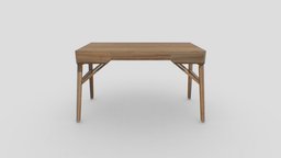 TUKI DESK 134x62x74 office, school, wooden, woodworking, desk, meuble, property, furniture, table, working, game-ready, game-asset, props-assets, props-game, architecture, home, wood, decoration, interior, tuki
