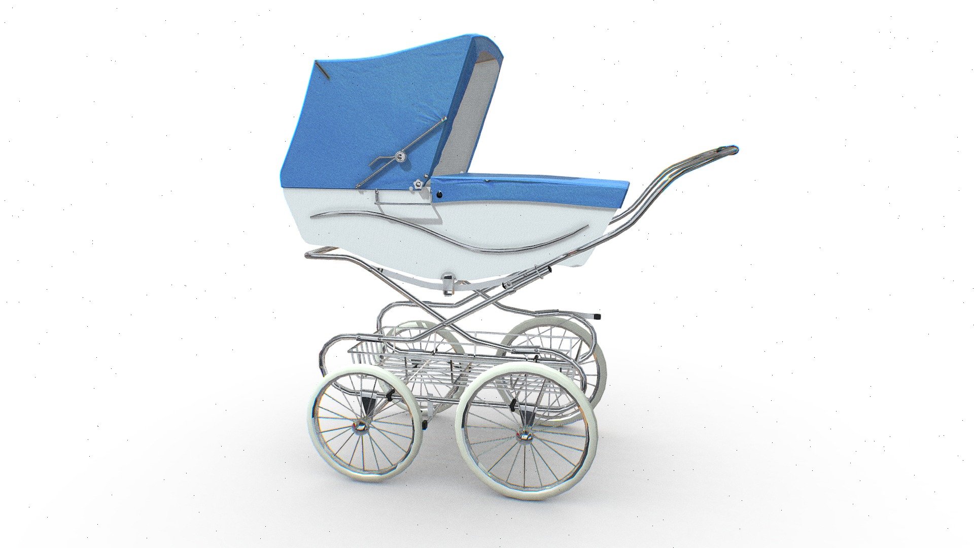 Silver Cross Retro Baby Stroller Realistic 3D Model - Silver Cross Retro Baby Stroller - Buy Royalty Free 3D model by Omni Studio 3D (@omny3d) 3d model