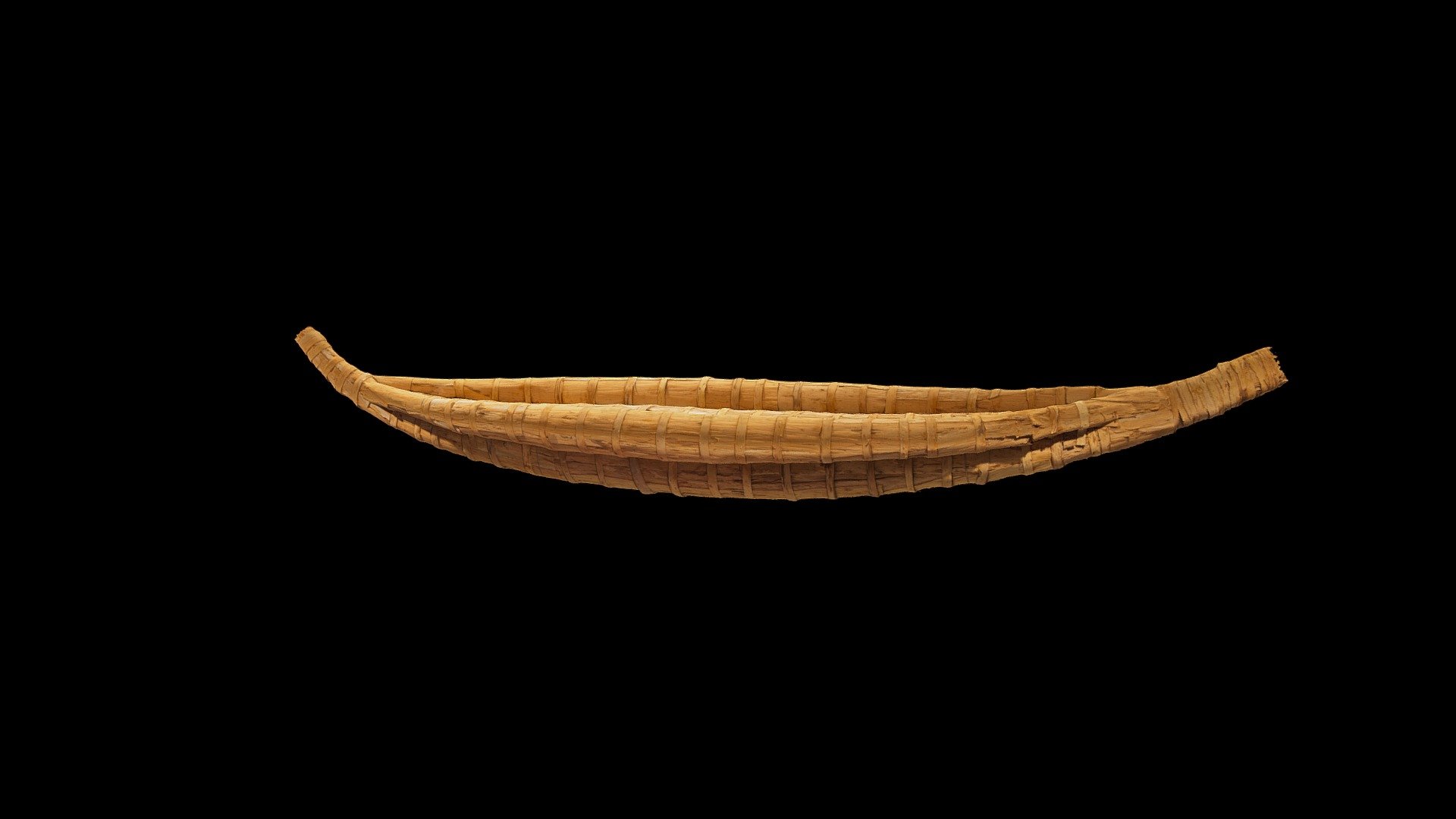 Rex Greeno (b.1942), Canoe, 2013, paperbark, tea tree, string, glue. UT2019/129. Fine Art Collection, University of Tasmania. © Courtesy of the artist. 

Rex Greeno was born on Flinders Island in Bass Strait. His Aboriginal heritage comes from his mother, Dulcie Greeno, a noted shell necklace maker, and his grandfather, Silas Mansell, who taught him mutton-birding, kangaroo and wallaby-snaring, and how to make boats. After retiring from 40 years as a professional fisherman, Greeno used his knowledge of the sea to resurrect the art of traditional canoe construction, which had not been seen in Tasmania since the early 19th century. Greeno taught himself the craft by reading extensively and by experimenting with collecting and processing various raw materials and ways of constructing the canoes.


3D: Michael Roach, Senior Lecturer, Earth Sciences, UTAS. Assistance from Office of the PVC Aboriginal Leadership, College of Science and Engineering, and Digital Futures. Documented at the Plimsoll Gallery 3d model