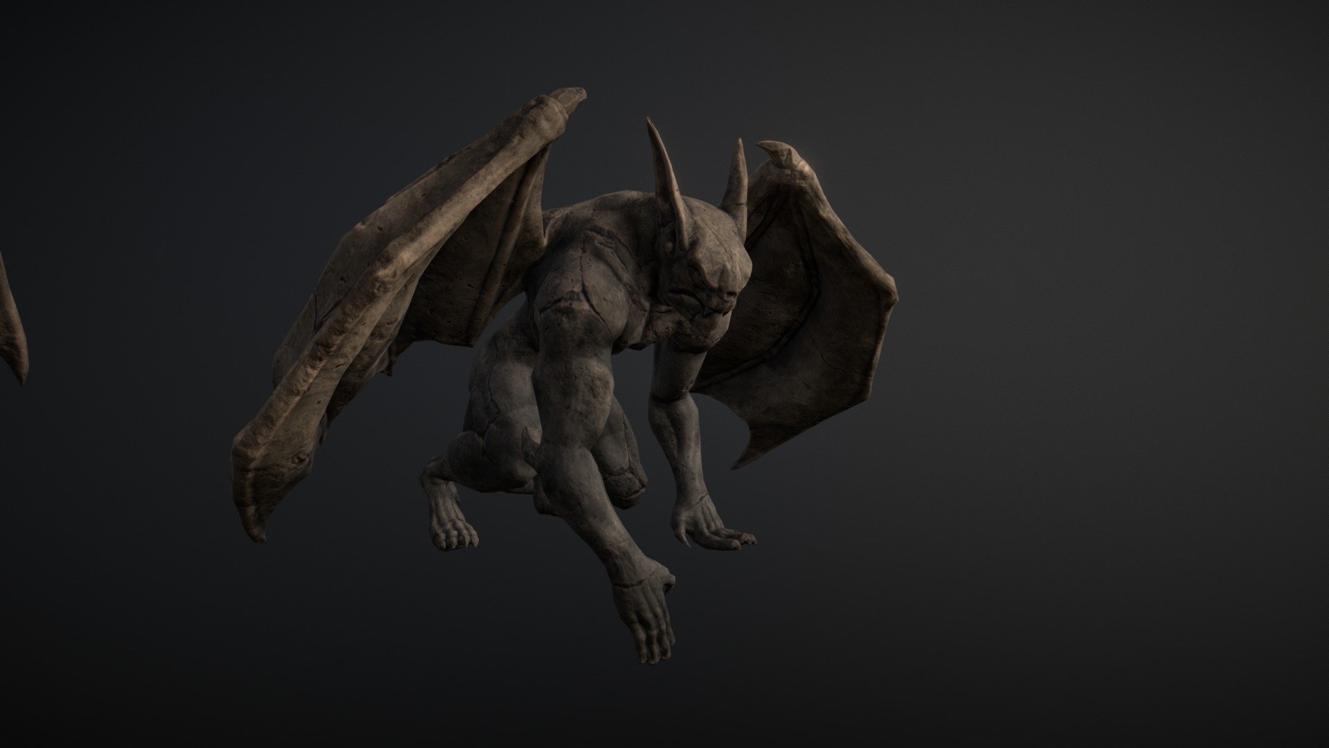 FEATURES

-PBR textures: 

-4096x4096 size 

-8600 tris 

three pose variations: turning left, right, down 

(three separate meshes) - Gargoyle - 3D model by Maksim (@tinitoon) 3d model