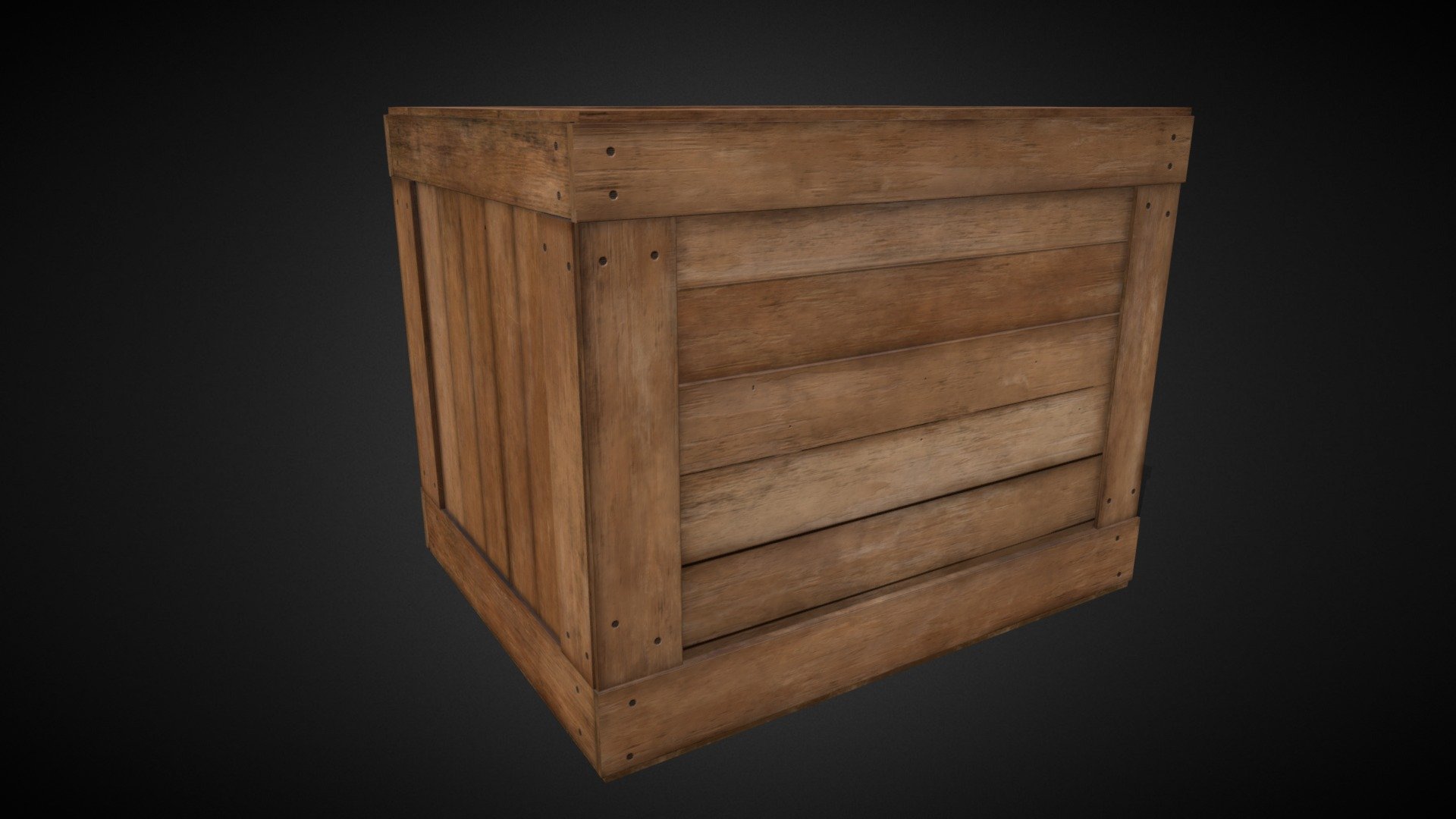 simple wooden box - wood box - Download Free 3D model by DZs 3d model