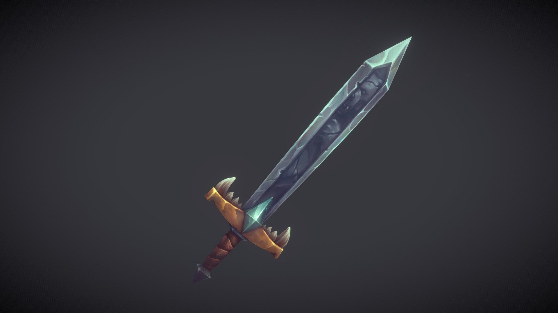 For weekly challenge, sword prompt . Diffuse only 1024* - sword - Download Free 3D model by rudolfs 3d model