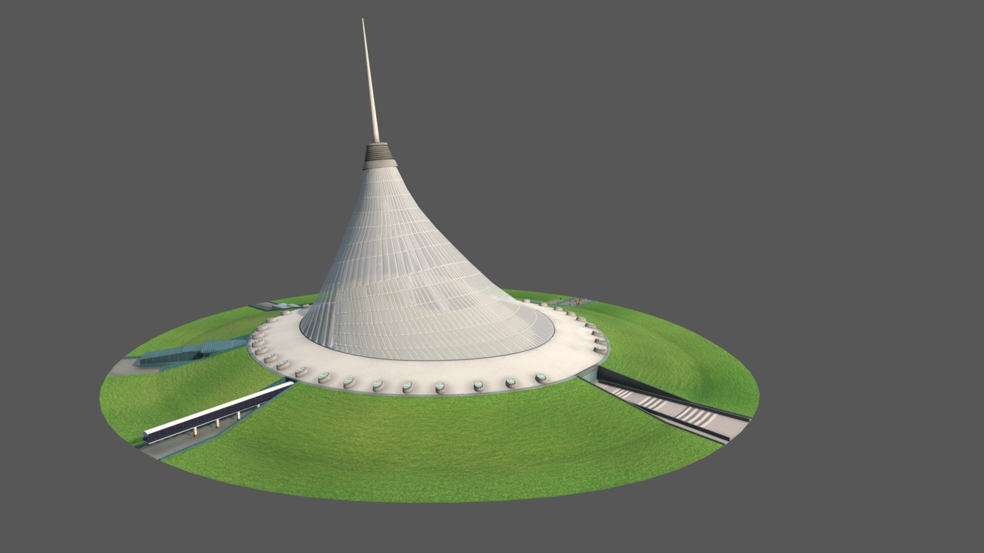 ▲ 9,253 - Khan-Shatyr - 3D model by Nik Vega (@nik_vega) 3d model