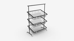 Tilted pane stand 3-tier