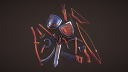 Stylized PBR Tools Pack tools, scythe, weapon, knife, handpainted, pbr, axe, sword, stylized, shile