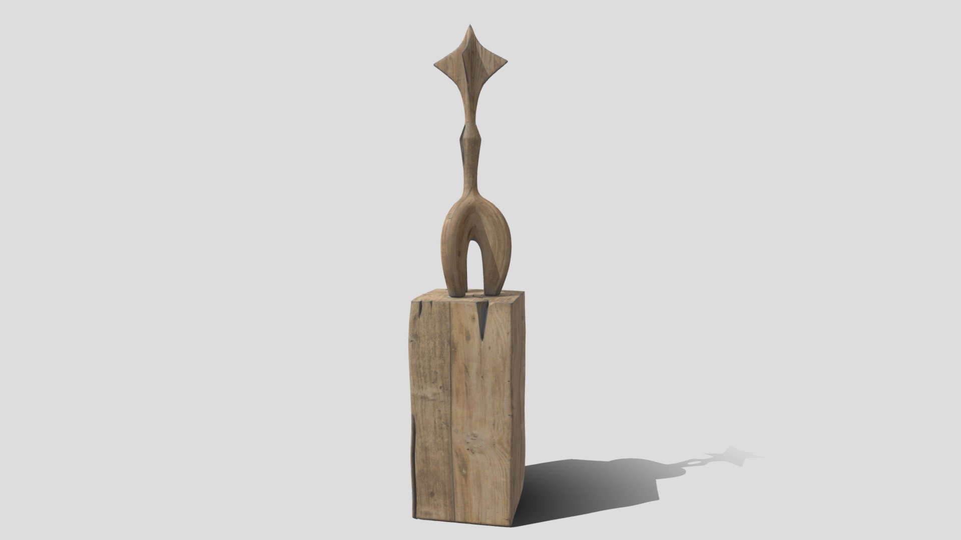 Wooden decoraiton item for interior, minimalism, raw - Decor Item 09 - Buy Royalty Free 3D model by architexture 3d model