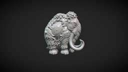 Mammoth elephant, beast, ancient, cnc, big, huge, fossil, curl, printable, fir, mammoth, tusk, mamoth, animal